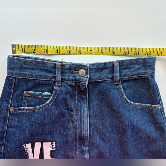 ZARA TRAFALUC Denim Midi Skirt with Sequins Size XS - Picture 7 of 9